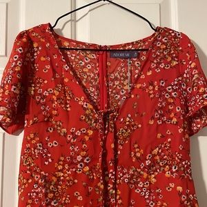 Red Floral Dress
